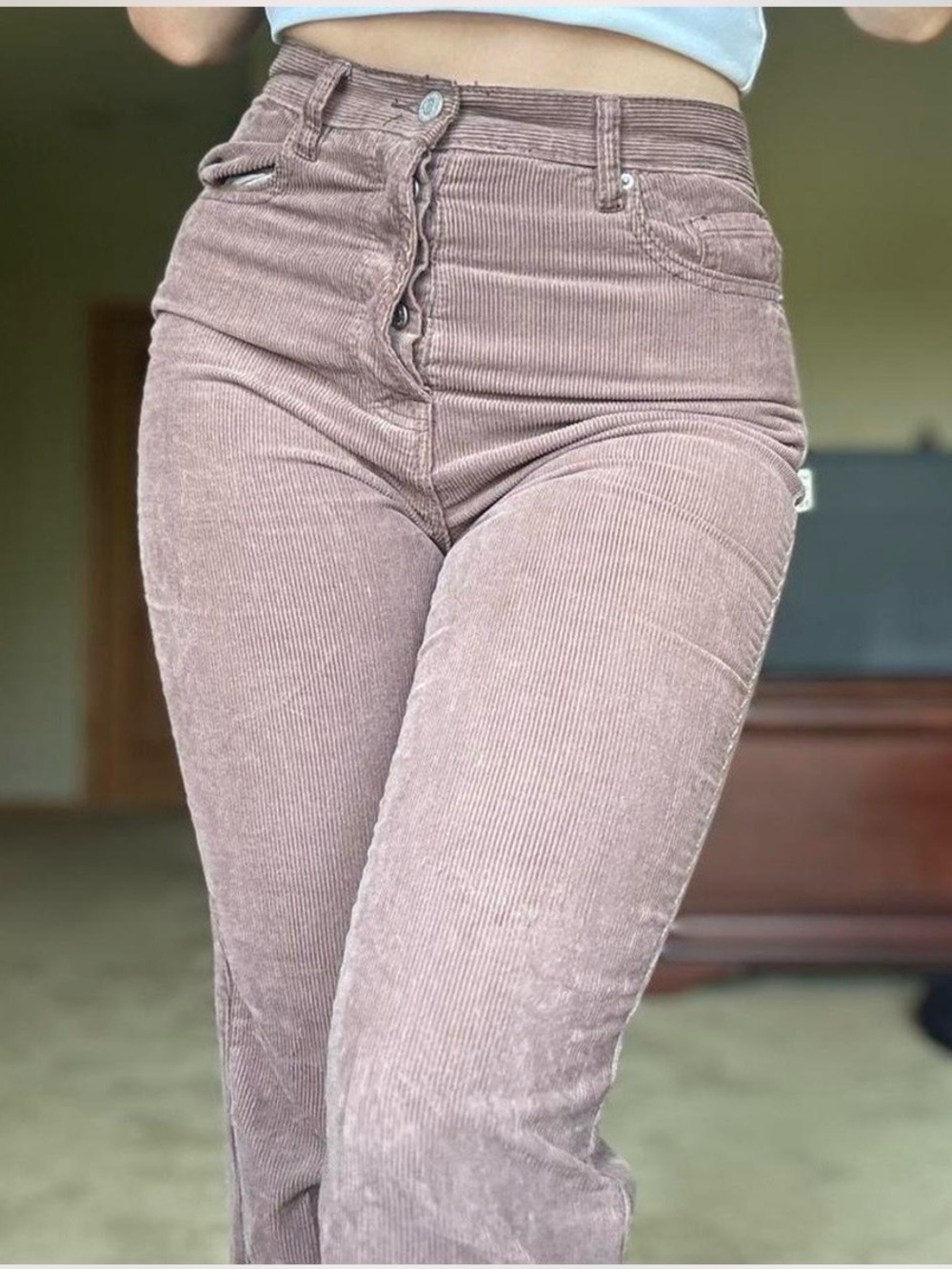 High-Waisted PACSUN Corduroy Pants